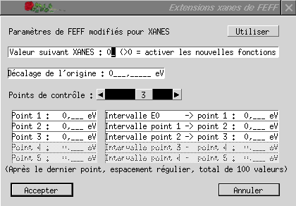 Options FEFF/xanes