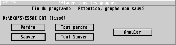 fentre  Effacer tous les graphes 
